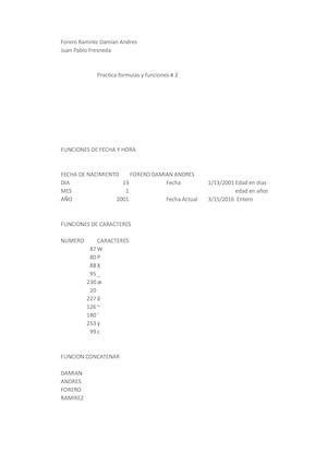 Formulas Y Funciones