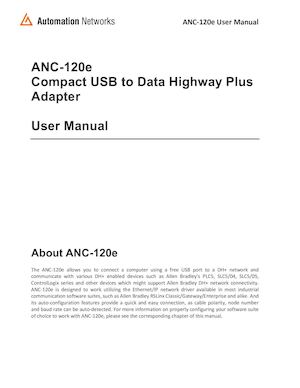 Anc 120e Rslinx Usb To Dh+ User Manual Rev M3a2