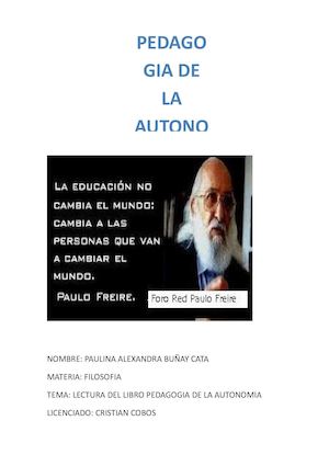 Pedagogia De La Autonomia