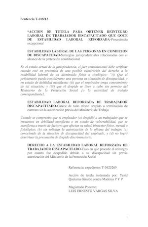 SENTENCIA t-018/13
