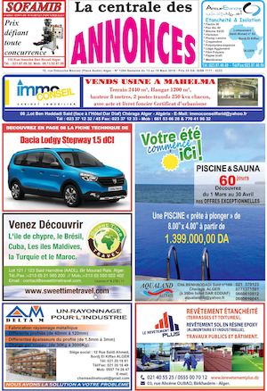La Centrale des Annonces N° 1294 Semaine du 13 au 19 Mars 2016