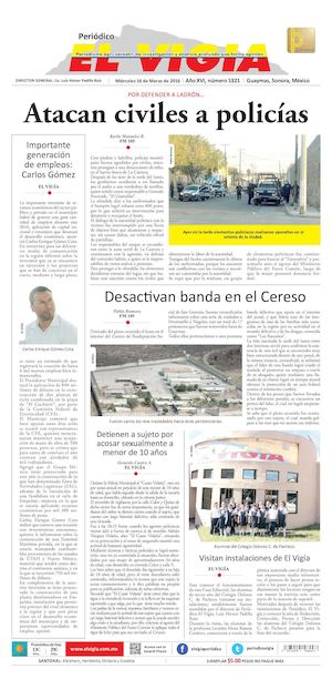 16 de marzo del 2016