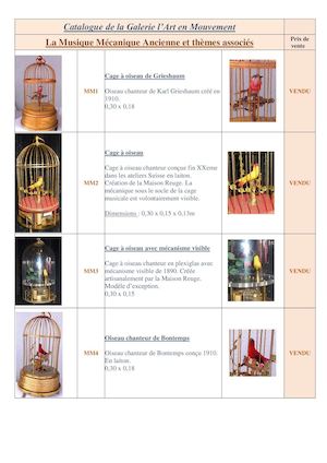 Catalogue Musique Mécanique