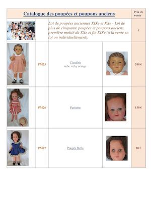 Catalogue Poupées