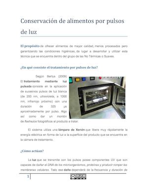 Conservación De Alimentos Por Pulsos De Luz