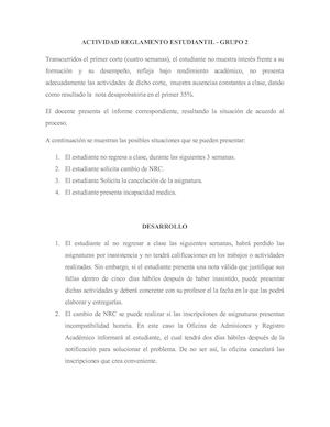 Reglamento Estudiantil