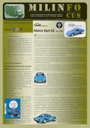 Milinfo-Focus N°41 - Matra djet 5S et Mascott Gendarmerie
