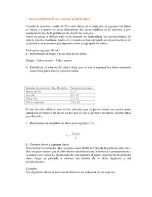 Tratamiento Para Datos Agrupados