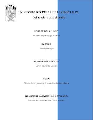 Analisis Del Arte De La Guerra