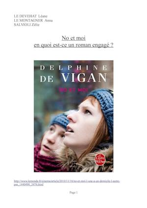 No Et Moi Un Roman Engagé