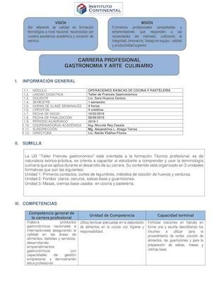 GAST 1RO FRANCÉS GASTRONÓMICO