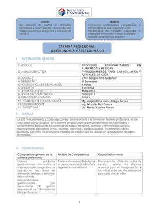 GAST 3RO TALLER- PROCESAMIENTO Y CORTES DE CARNES