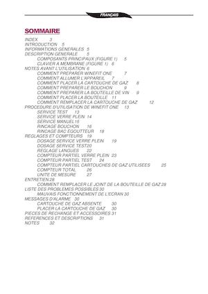 Notice D'utilisation WINEFIT