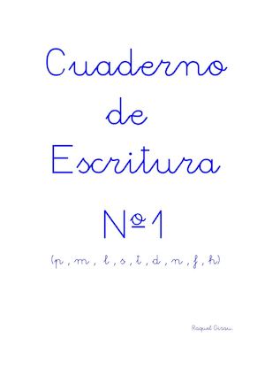 Cuaderno Escritura Nº1