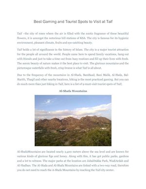 Taif Historical Places