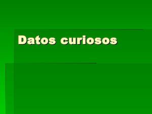 Datos Curiosos