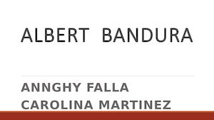 Albert Bandura Experimental