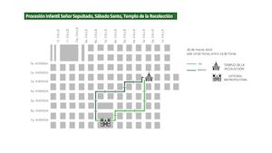 Procesión infantil de Señor Sepultado, Templo La Recolección