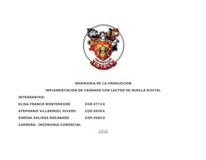 Implementación De Un Candado Con Lector De Huellas