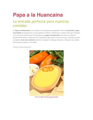 Papa A La Huancaína
