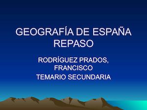 Geografía De España Repaso