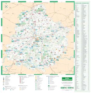 Carte touristique de la Sarthe