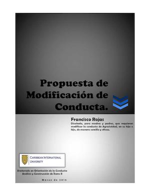 Propuesta Modificación De Conducta