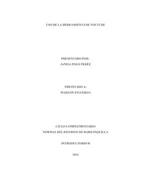 Uso De La Herramienta De Youtube