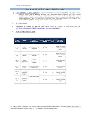 Convocatoria SUNAT Marzo 2016
