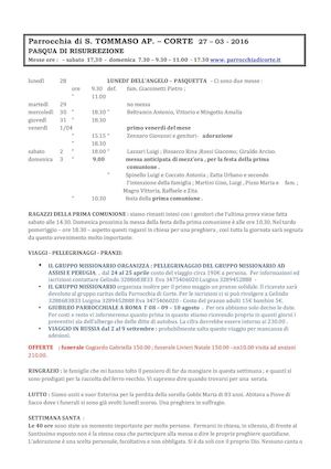 Foglietto Parrocchiale Del 27 03 16 PDF