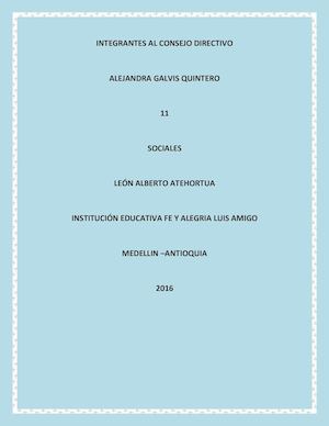 Integrantes Al Consejo Directivo