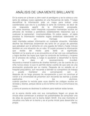 Análisis De Una Mente Brillante