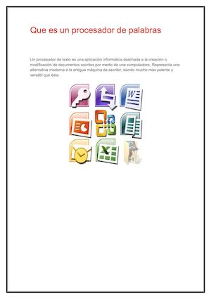 Que Es Un Procesador De Palabras