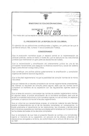 Decreto 1075 De 2015