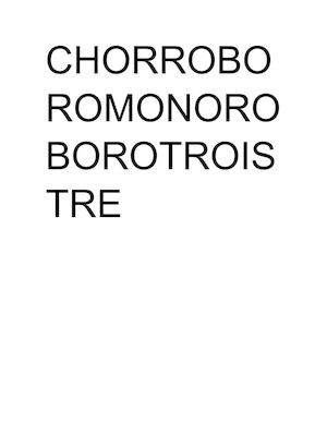 Chorroboromonoroborotroistre