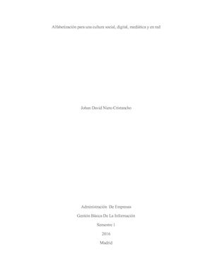 Alfabetización Para Una Cultura Social