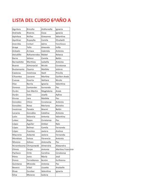 Lista 6ºaño A