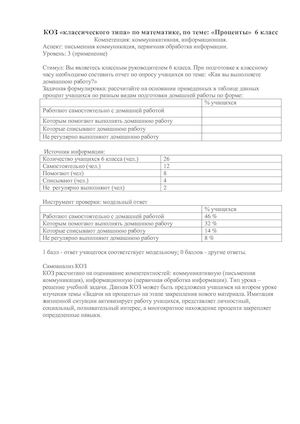 Тетрадь заданий по математике 6класс, Проценты