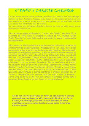 O Viño E Carlos Casares