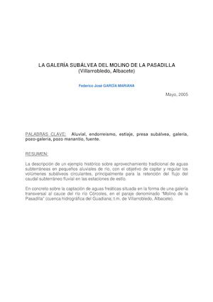 Galeria Subálvea del Molino de la Pasadilla