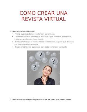 Como Crear Una Revista Virtual