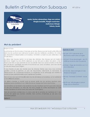 1er Bulletin Info Année 2016