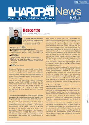 Newsletter #22 - Mars 2016