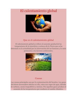 El Calentamiento Global