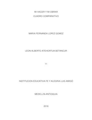 Mi Hacer Y Mi Obrar