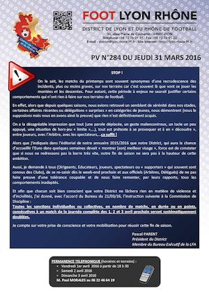 PV 284 du jeudi 31 mars 2016