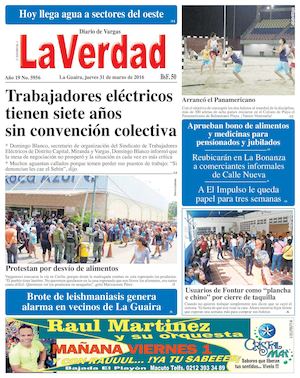 La Guaira, Jueves 31 de marzo de 2016 Año 19 Nº. 5956