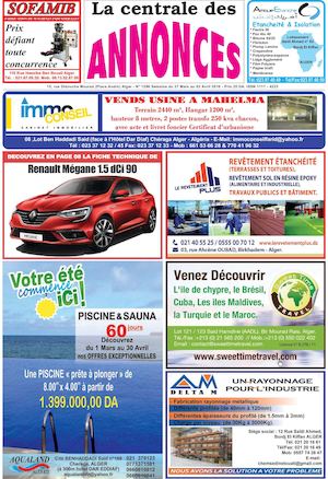 La Centrale des Annonces N° 1296 Semaine du 27 Mars au 02 Avril 2016