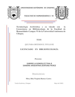Terminologìa Archivistica (Tesis)