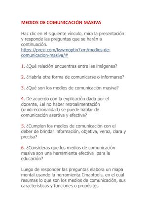 Medios De Comunicación Masiva
